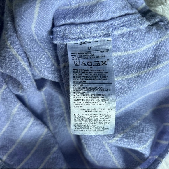 Old Navy Womens Medium Light Purple Wide Leg Striped Jumpsuit - Picture 11 of 11